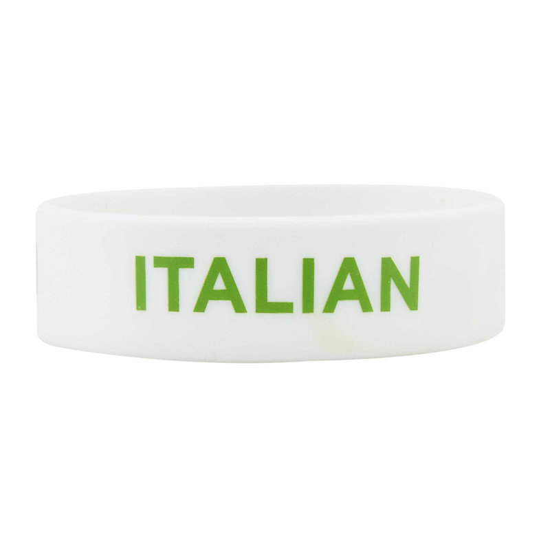  Silicone Squeeze Bottle Band 1 Count 2.75 Inch Dishwasher Safe Condiment Identification Band, Italian White Non-Slip Label Band for Condiment Labelling at Restaurants, Food Trucks