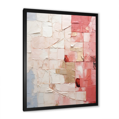 Minimalisme rose Poteries II - spirales abstraites, impressions sur toile