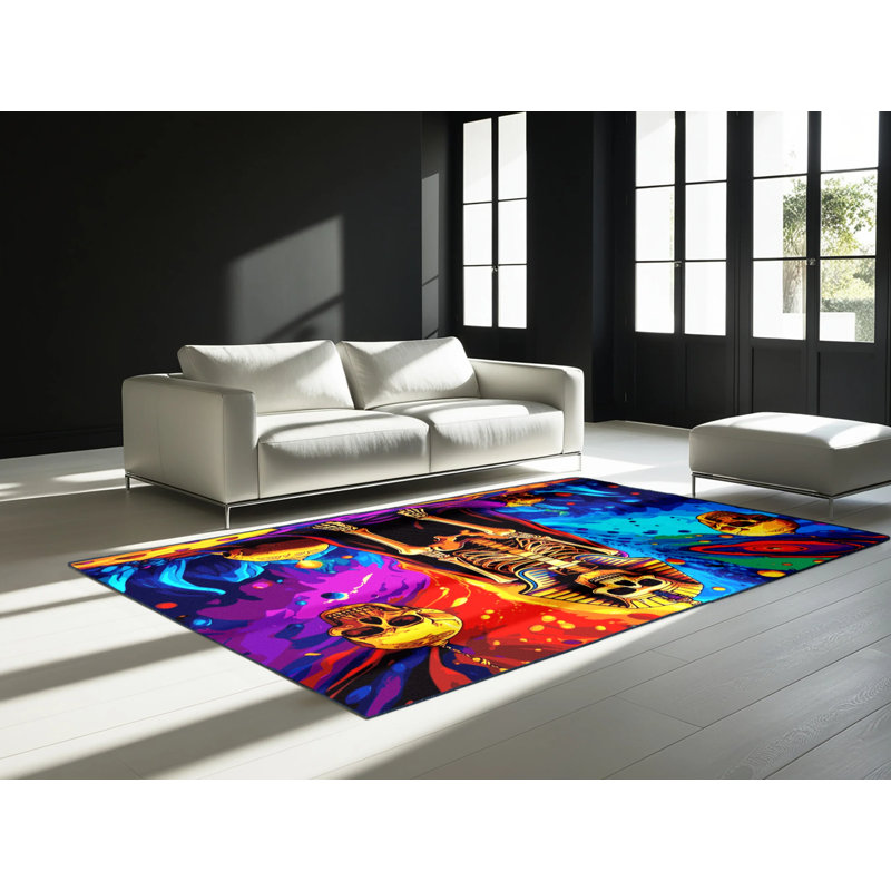 Lush Neon Rug, Square 5'