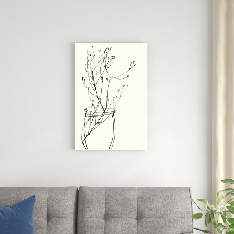 Croquis de fleurs naïves VI, H 30 po x l 20 po