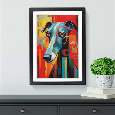 Greyhound Constructivism - Framed Print