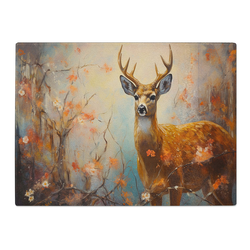 Deer  Glass Chopping Board