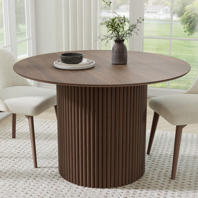 Solid Wood Dining Table Round Pedestal Kitchen Table