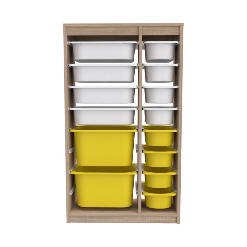 Armoire polyvalente moderne | 100% panneau de particules enduit de mélamine, épaisseur: 0,7 pouce | Comprend de nombreuses tablettes, des pieds en plastique et une conception murale | Parfait pour le bureau à domicile, le salon ou les solutions de rang