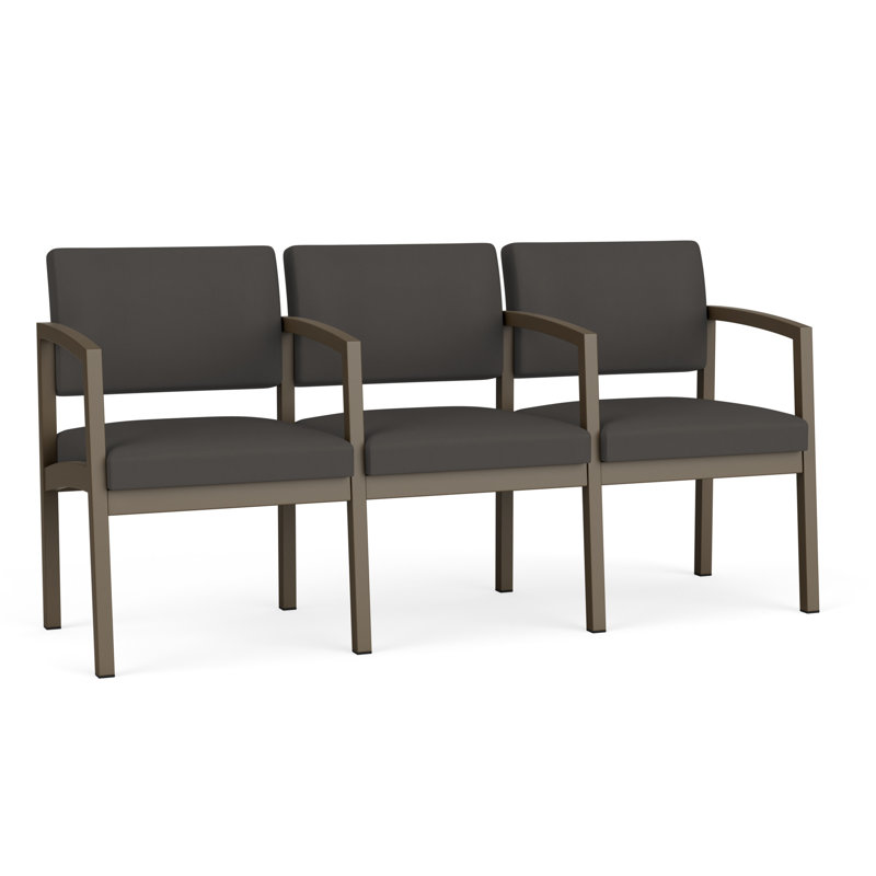 Structure en métal 3 places Lenox, Noir Patriot Plus - Vinyle lavable au chiffon, Bronze