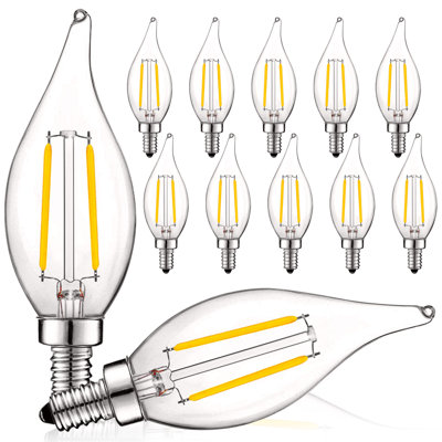 4 Watt (40 Watt Equivalent), B11 LED, Dimmable Light Bulb, E12/Candelabra Base