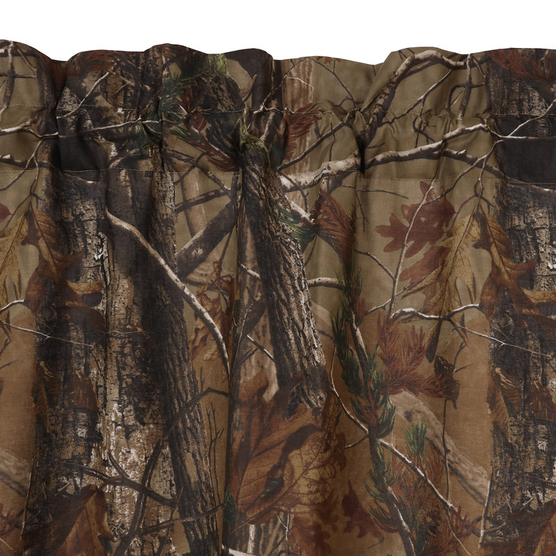Realtree All Purpose 100% Polycotton Camouflage & Hunting Camo Rod Pocket Curtain 42"x87"