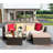 Anito Wicker 4 - Person Patio Conversation Set with Cushions-1033921165