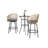 3Pcs Outdoor Bar Set, Patio Bar Table And Chairs Set, Bar Height Patio Set - 2 X Swivel Bar Chairs , 1 X Round Bar Table-1393277665