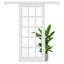 Ready-To-Install White Primed 15-Lite Clear Glass Barn Door With Hidden Track Installation Hardware Kit-114411389