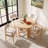Eichorn 5-Piece Solid Wood Dining Table Set With Upholstered Chairs