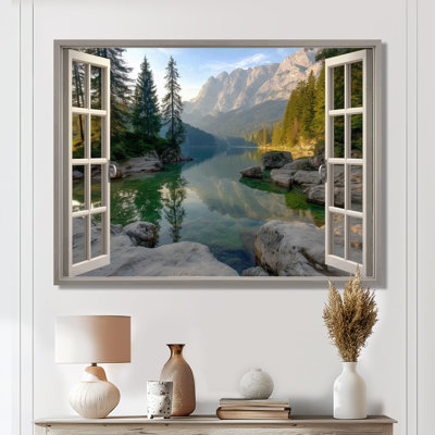 Calm Windows Views Of Banff - Coastal Windows, reproduction d'art sur toile, bord de mer blanc