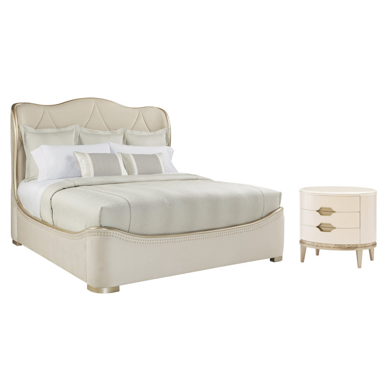 Adela Diamond Quilted Upholstered Sleigh Configurable Bedroom Set