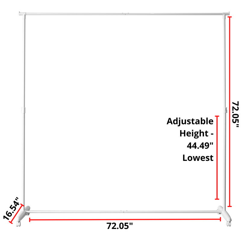 Adjustable White Carbon Steel Privacy Room Divider Frame
