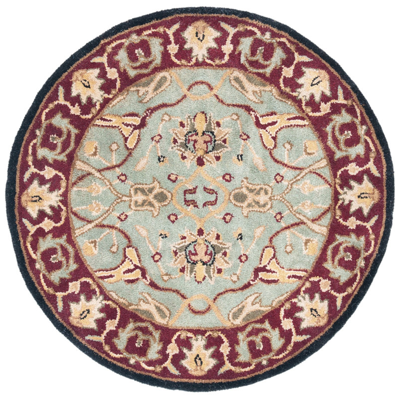 Balthrop Hand Tufted Wool Oriental Rug, Round 6'