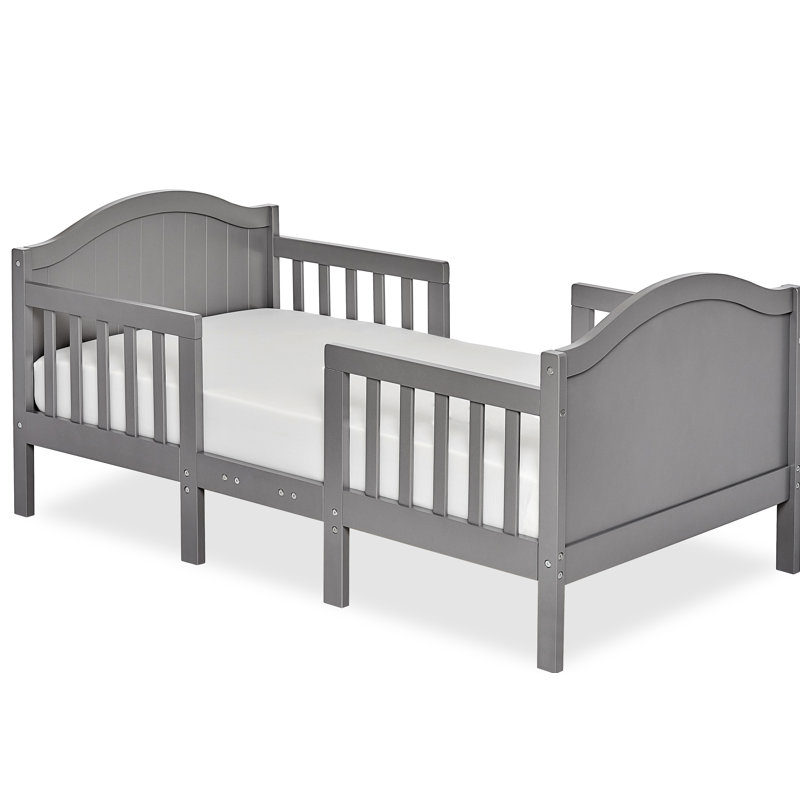 Lit convertible pour tout-petits en bois massif par Dream On Me, Gris acier