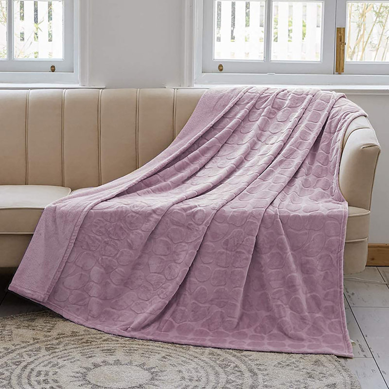 Jeté , Mauve, L 60 po x L 80 po