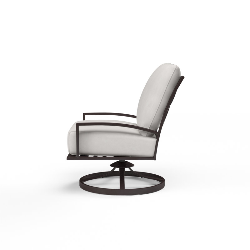 La Jolla Outdoor Swivel Lounge Chair, Canvas Flax Sunbrella®