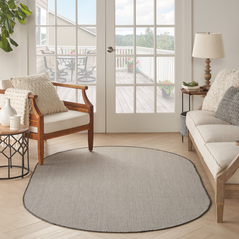 Leia Indoor / Outdoor Rug, Oval 5' x 8'
