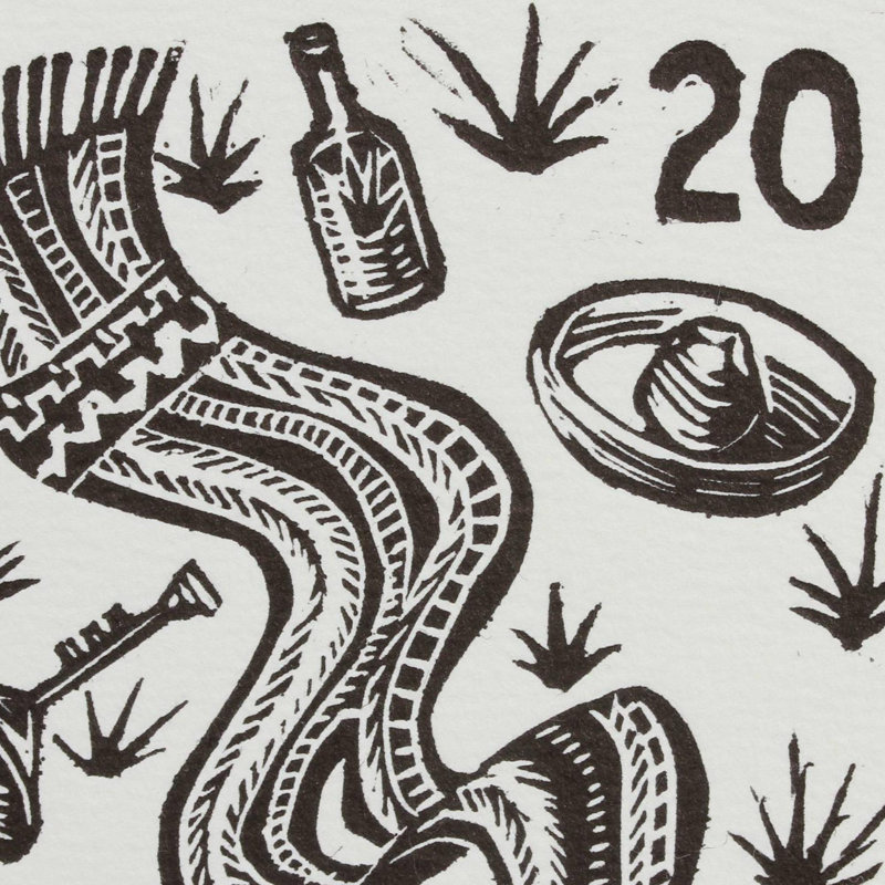 « the sacolza tequila lotto », impression sur papier