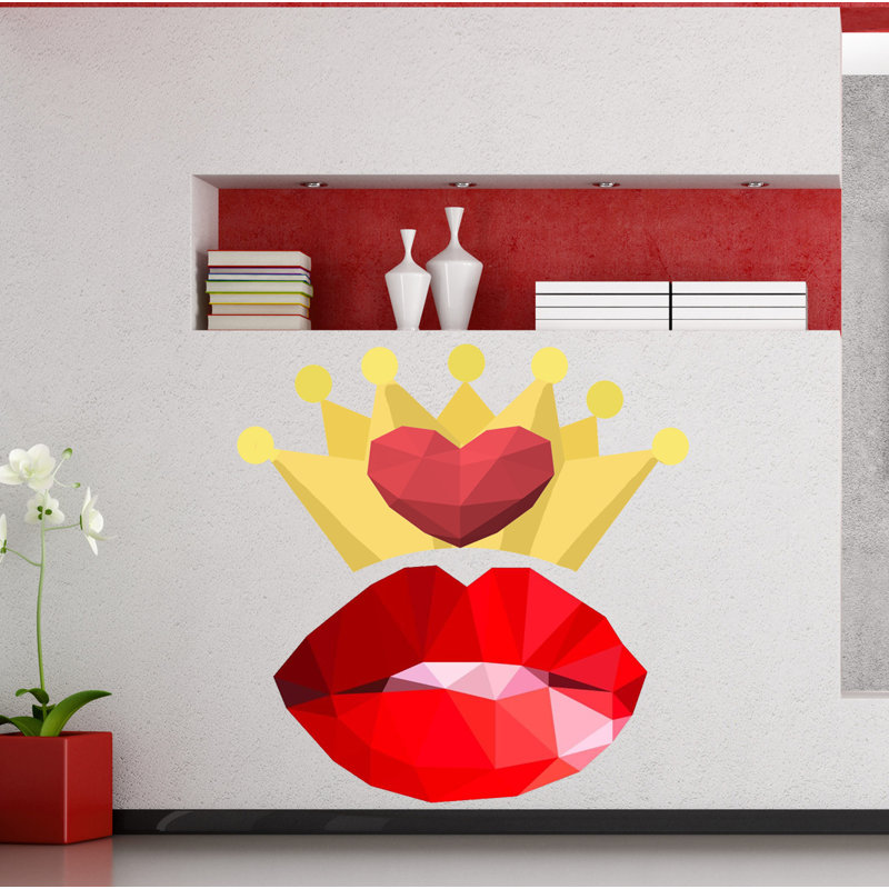 Adhésif décoratif Lips Crown, H 33 po x l 36 po