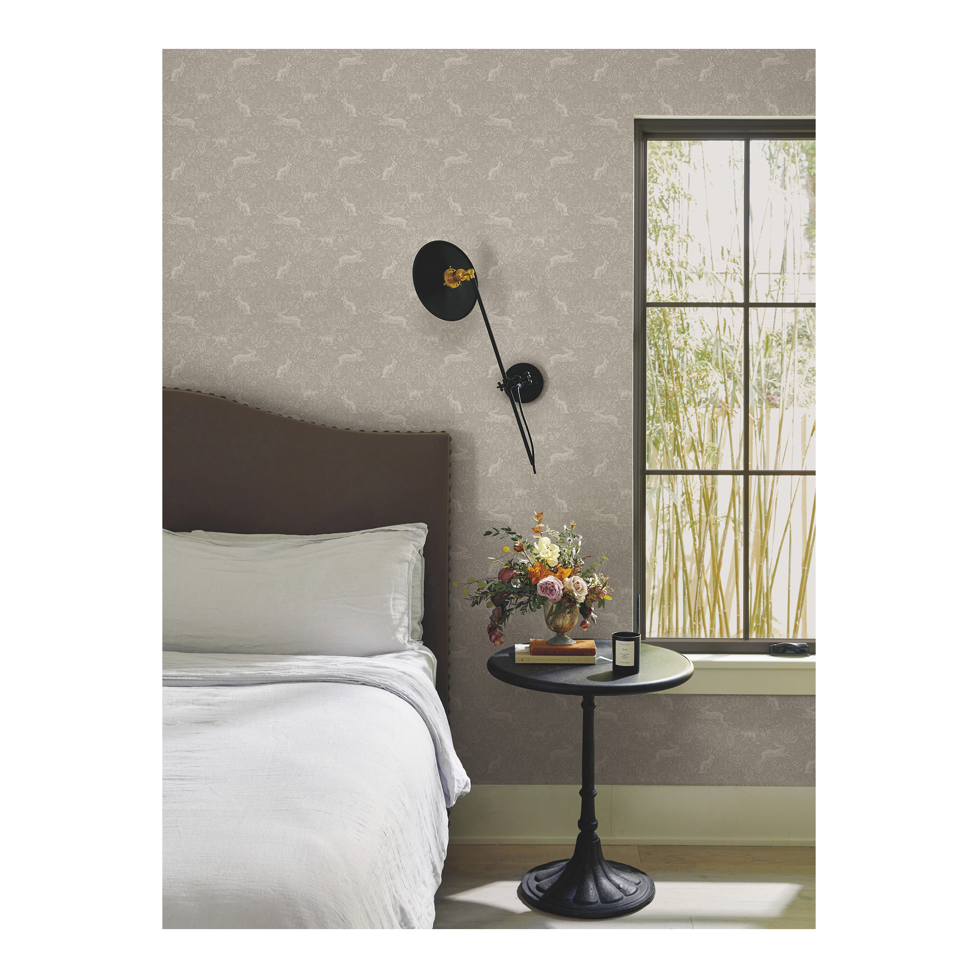 Fable Mineral Peel and Stick Wallpaper, Beige