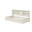 Structure de lit simple avec tablettes latérales, deux tiroirs et port USB intégré-545348461