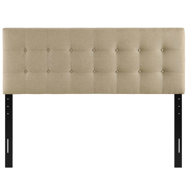 Modway Emily Upholstered Headboard, Beige Polyester Blend, Full