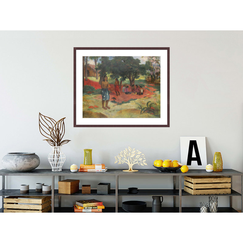 Parau Parau (Whispered Words) par Paul Gauguin - Estampe numérique encadrée, H 33,5 po x l 40,31 po