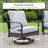 5 Person Outdoor Conversation Set With Swivel Lounge Chairs-1444021154