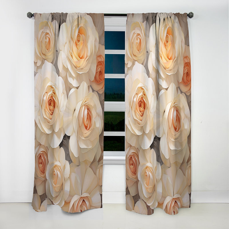 Galway - Rideau Roses - Rideau occultant à motif floral - 1 panneau, L 52 po x L 120 po