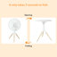 Table ronde pliable blanche, 23,6 po de diamètre x 29,5 po de hauteur, métal, imperméable et antirouille, base de trépied, table de patio intérieure et extérieure-351014767