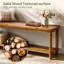Banc d'entrée en bois massif de 160 cm (63 po), banc de rangement pour chaussures de style champêtre avec 4 pieds robustes pour l'entrée