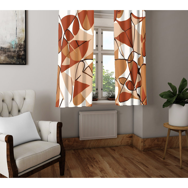 Paire de rideaux semi-transparents en polyester Dasheem, L 40 po x L 52 po