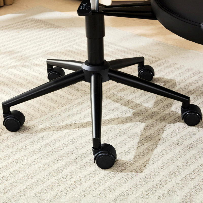 Chaise rembourrée avec roulettes, chaise de travail avec tabouret réglable