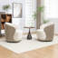 Fauteuil demi-tonneau pivotant en velours Stith-979009632