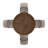 Ceri Rustic X-Base 48" Round Dining Table Set -Table And 4 Chenille Fabric Chairs-431313679-431313674