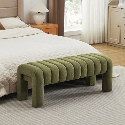 Oyan 43"or 63"W Channel Tufted Upholstered Bedroom Bench