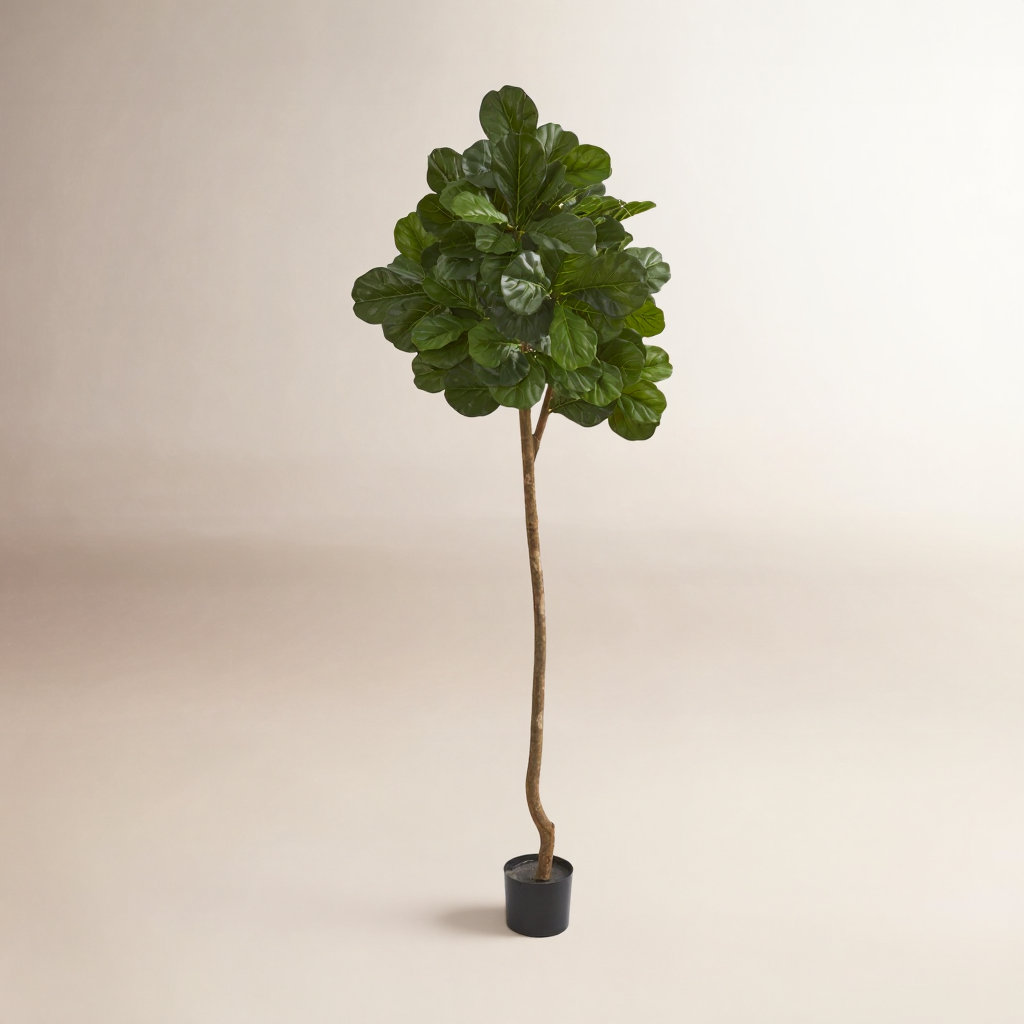 Faux Fiddle Leaf Fig Tree, 84" H x 35" W x 32" D
