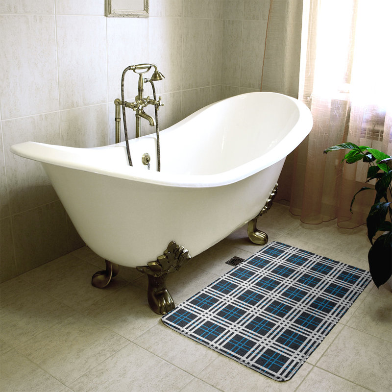 Tapis pour salle de bain Tampa Bay, l 21 po x L 34 po, Noir / bleu / blanc