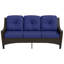 Canapé d'extérieur en osier avec coussin-106632605