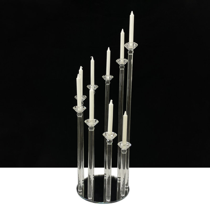 31.5'' H Glass Tabletop Candelabra