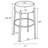 Kennley Upholstered Counter Stool with Metal Frame-56367144-56367145