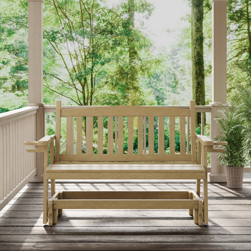  Fauteuil oscillant en composite de 4 pieds Amish Made Mission - Grain de bois de bouleau, Grain de bois de bouleau