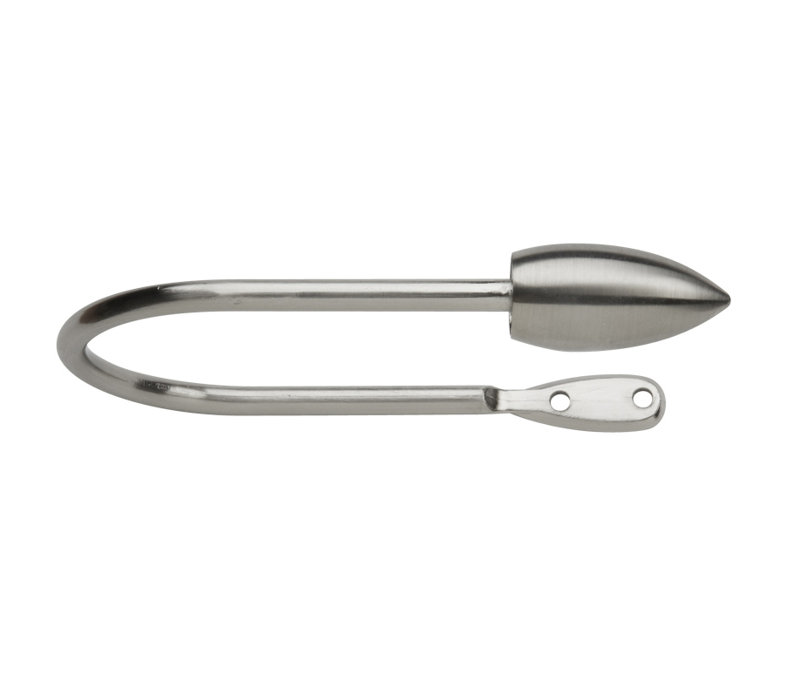 Curtain Holdback, 0.28cm H x 14cm W x 10.7cm D, Stainless Steel