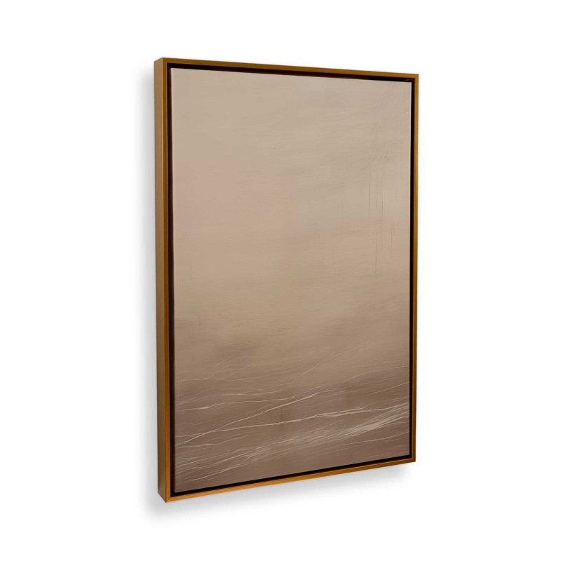«Silken Sandrifts», reproduction sur toile, H 30,75 po x l 20,75 po x P 1,75 po, Cadre flottant or poli