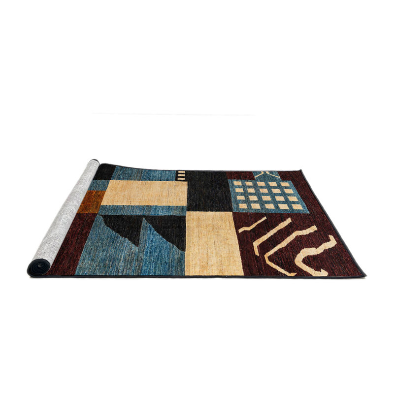 Geometric Indoor Rug, Round 4'