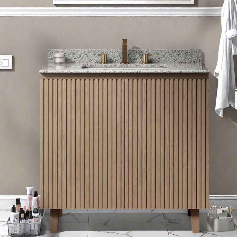 Meuble-lavabo (doit inclure le meuble-lavabo et l'évier) Chêne moderne de 30 pouces, 35.83