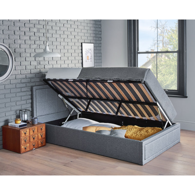 Ethredge Upholstered Lift Up Storage Bed, Small Double (4')