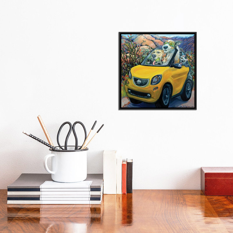 " Fully Charged " by CR Townsend Painting Print, Black Framed, 12" H x 12" W x 1.5" D